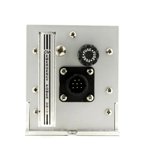 Castleberry EPU28-24RM emergency power unit, with its connector and fuse on the front panel